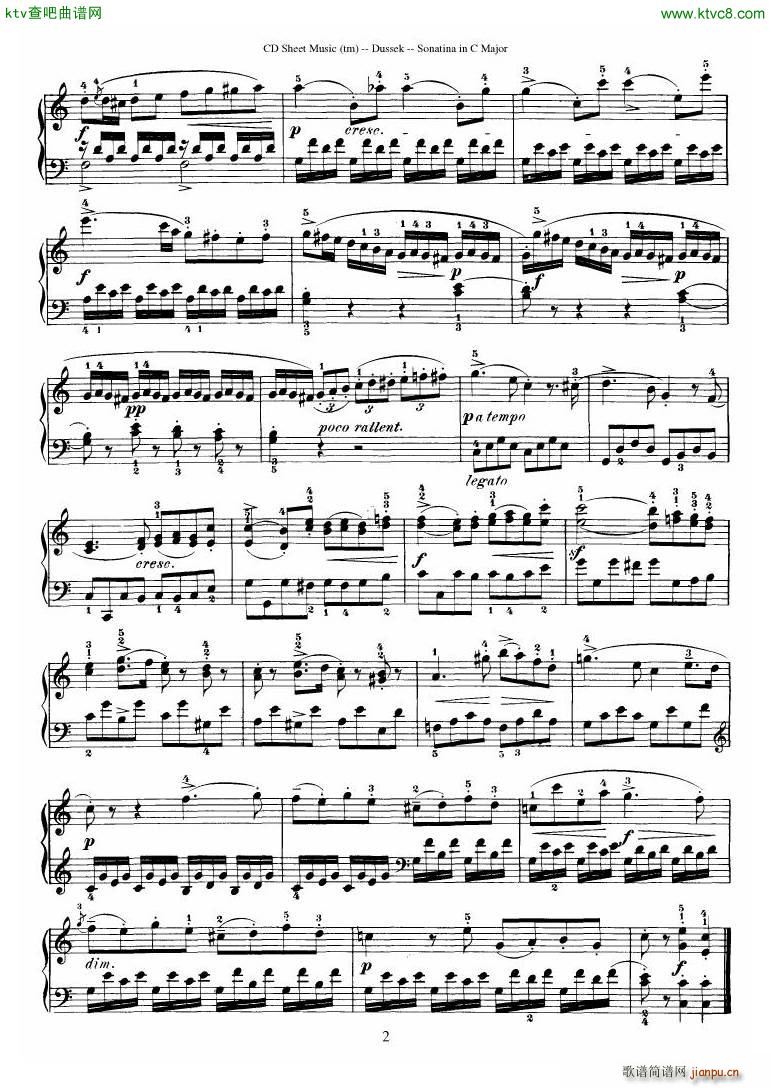 Dussek Sonatina in G Major(V)7