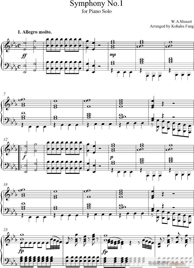 Symphony No.1 for Piano Solo(V)1