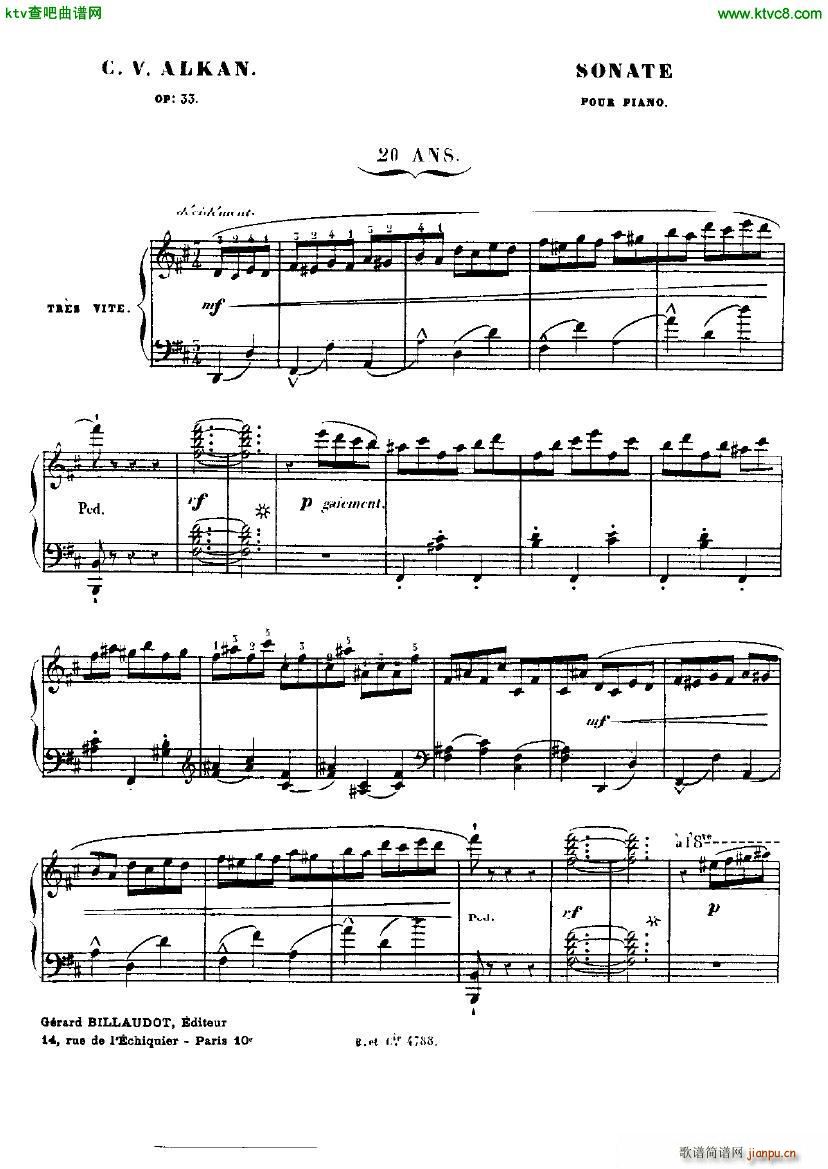 Alkan op 33 Grande Sonata part 1(V)1