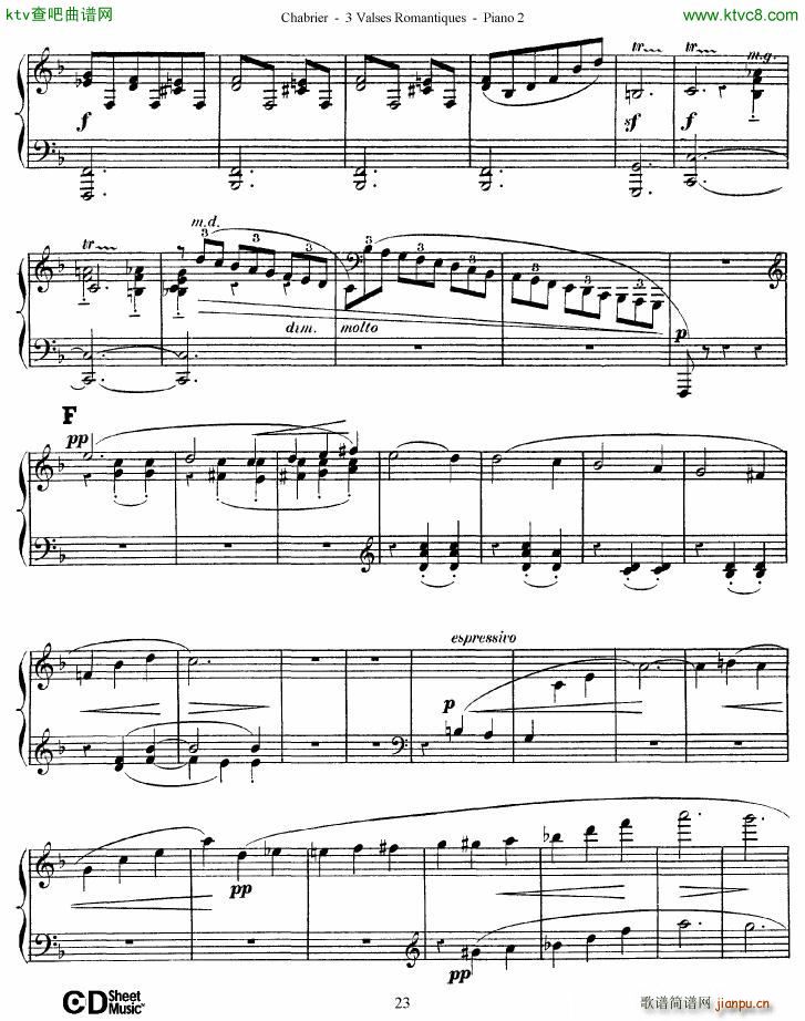 Chabrier 3 Valses Romantiques Piano 2(V)23