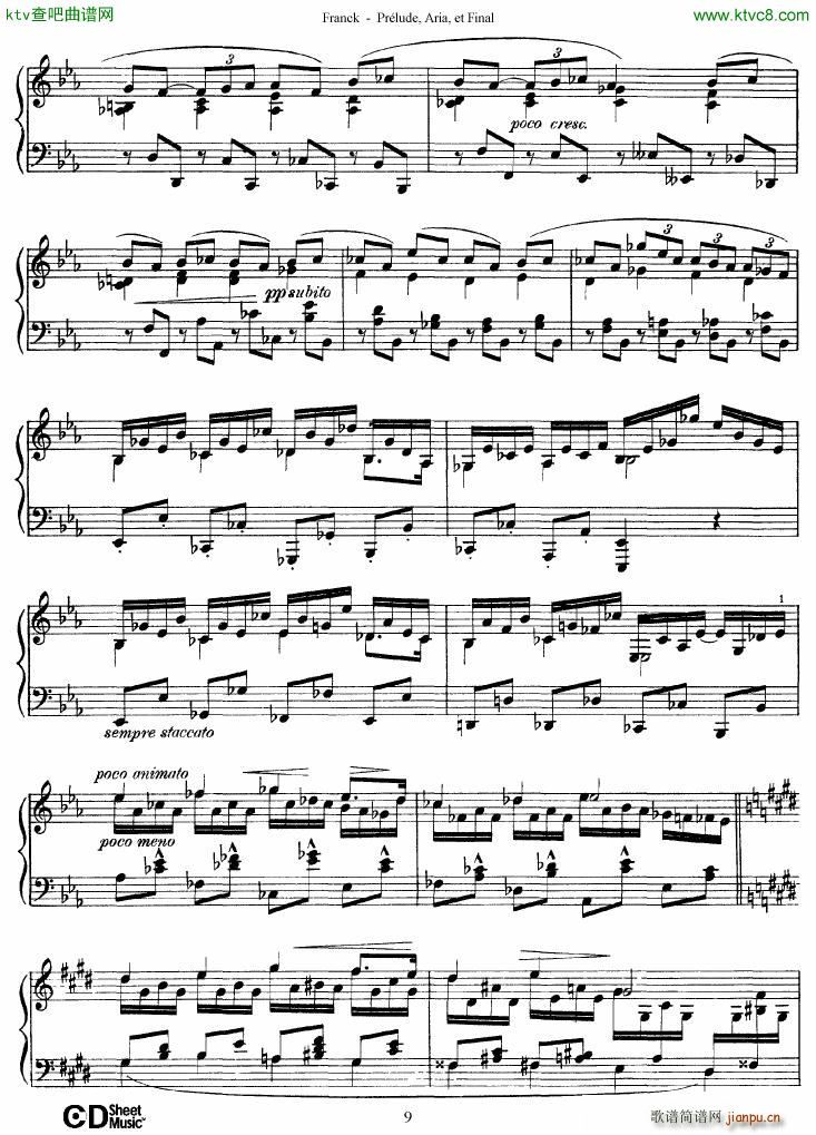 Franck Prlude Aria et Final(V)9
