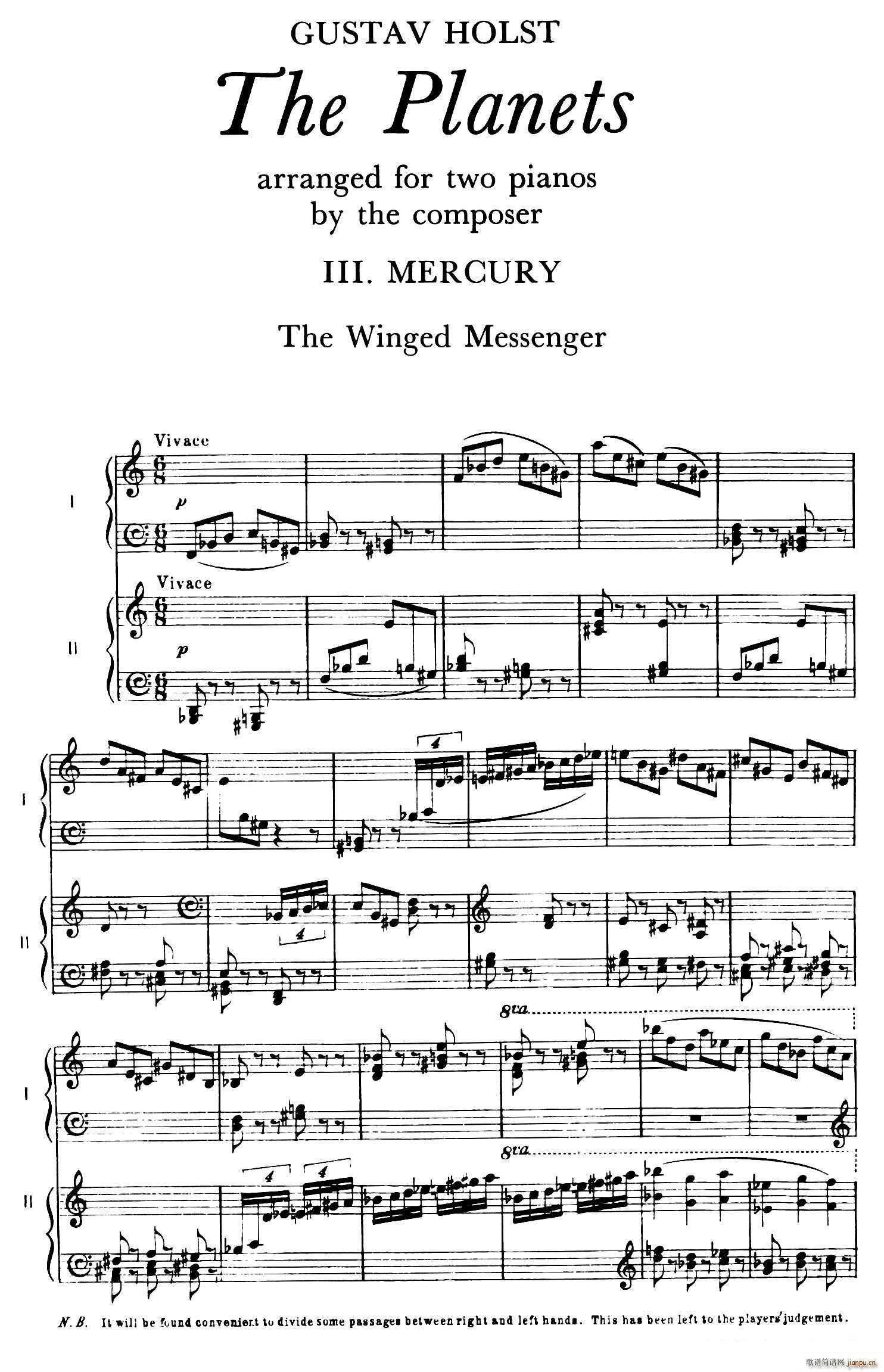 The Planets Op 32 p  (l ) ˮ wʹ(V)1