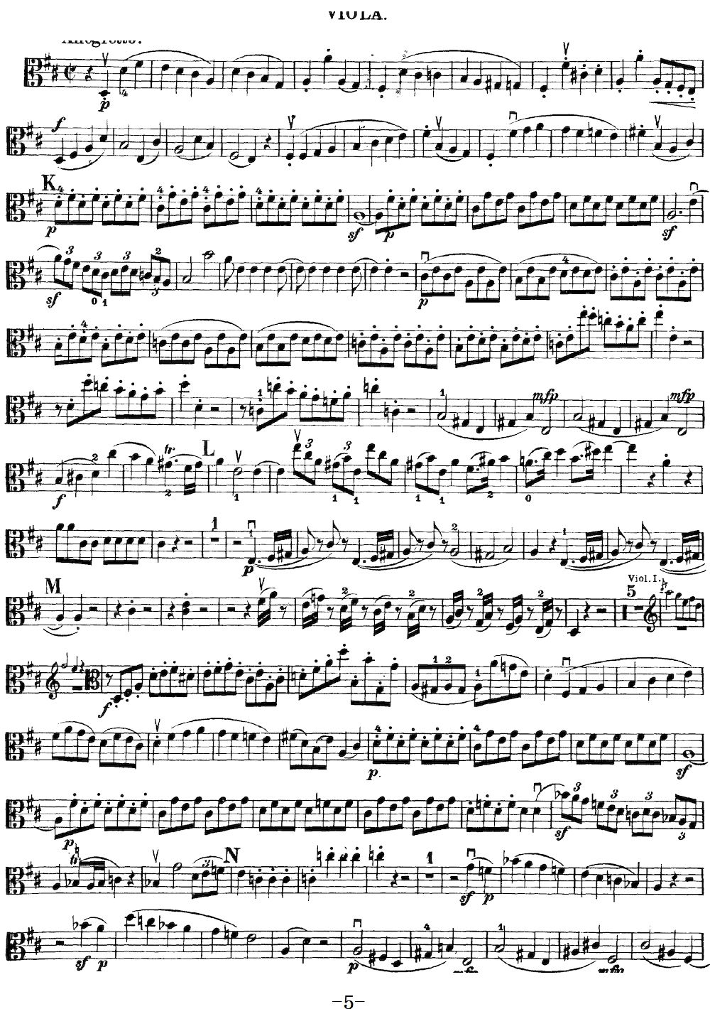 Mozart Quartet No 21 in D Major K 575 Viola(ʮּ)5