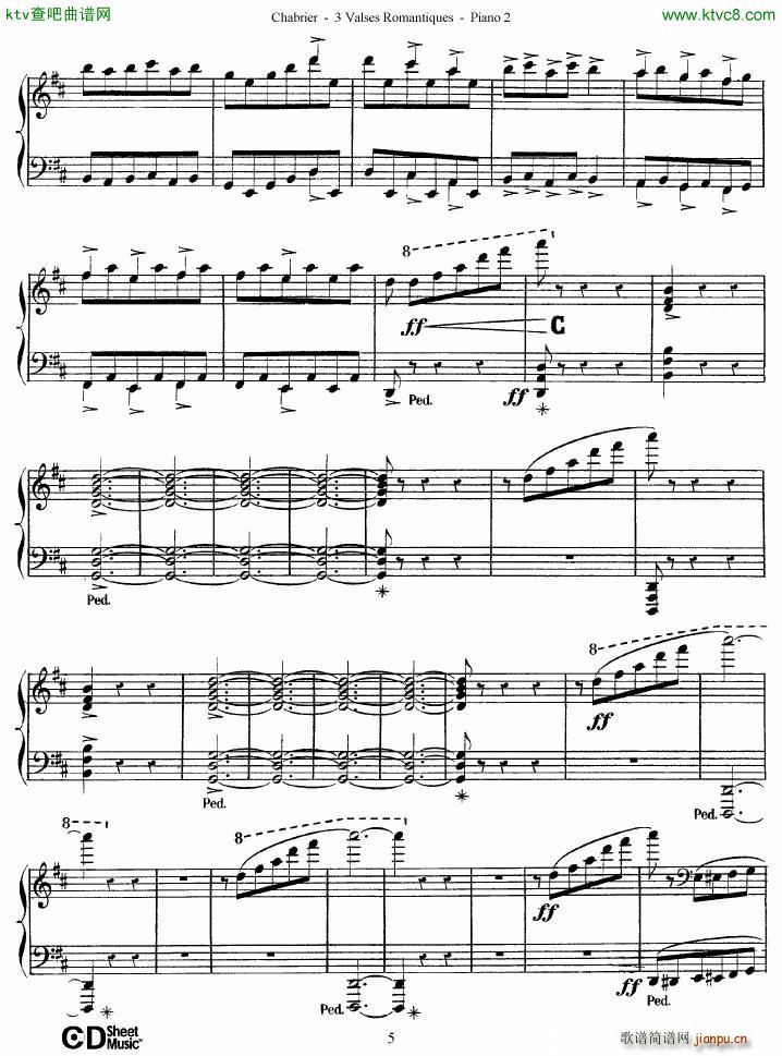 Chabrier 3 Valses Romantiques Piano 2(V)5