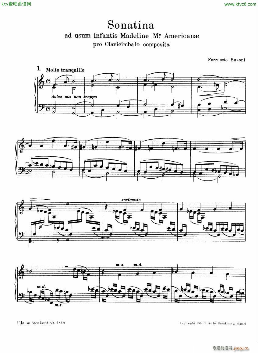 Busoni Sonatina pro clavicimbalo(V)1