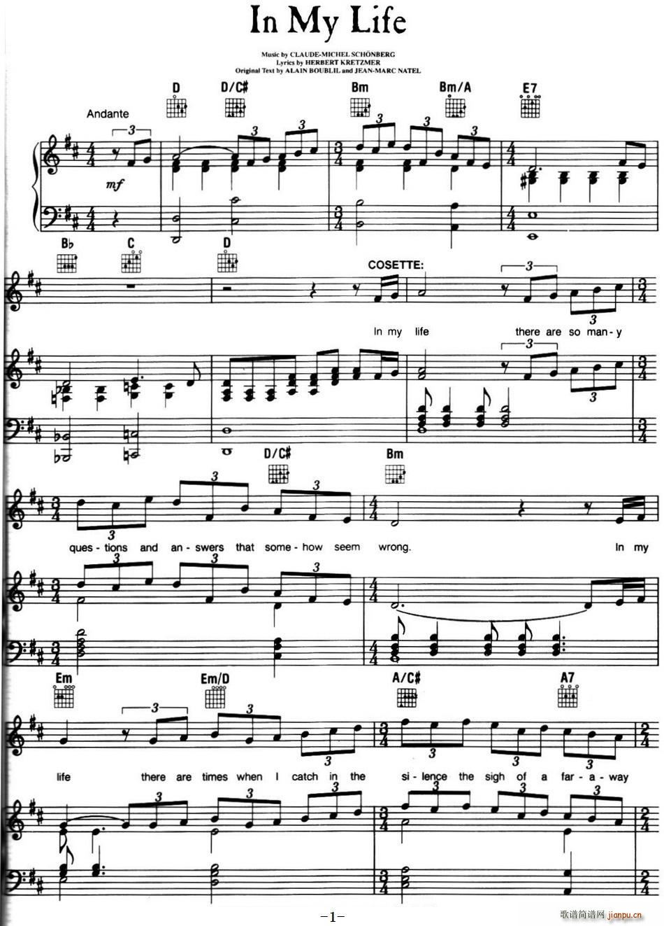 In My Life (l ) K Les Miserables x(ʮּ)1