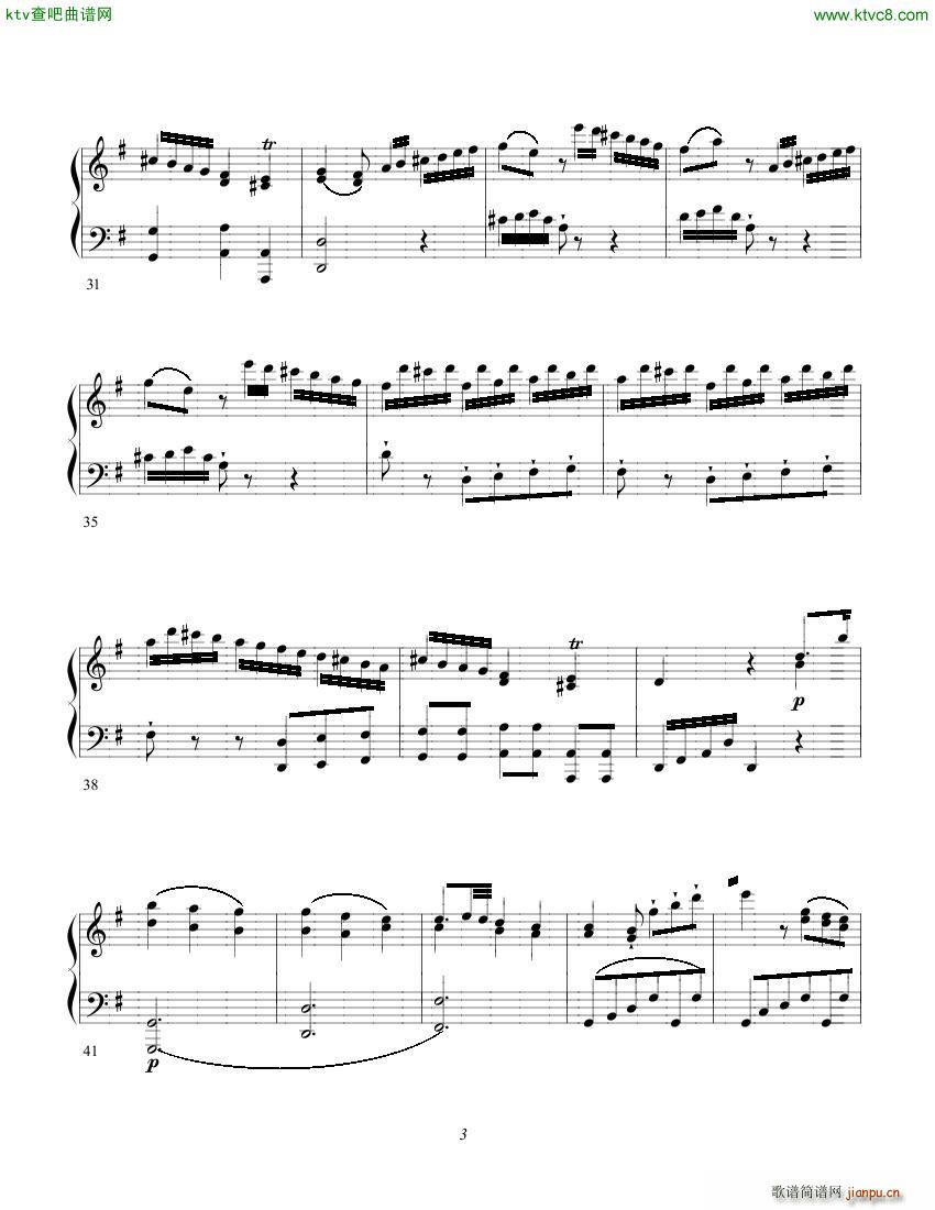 Clementi op 1a No 3 Sonate G major(V)3
