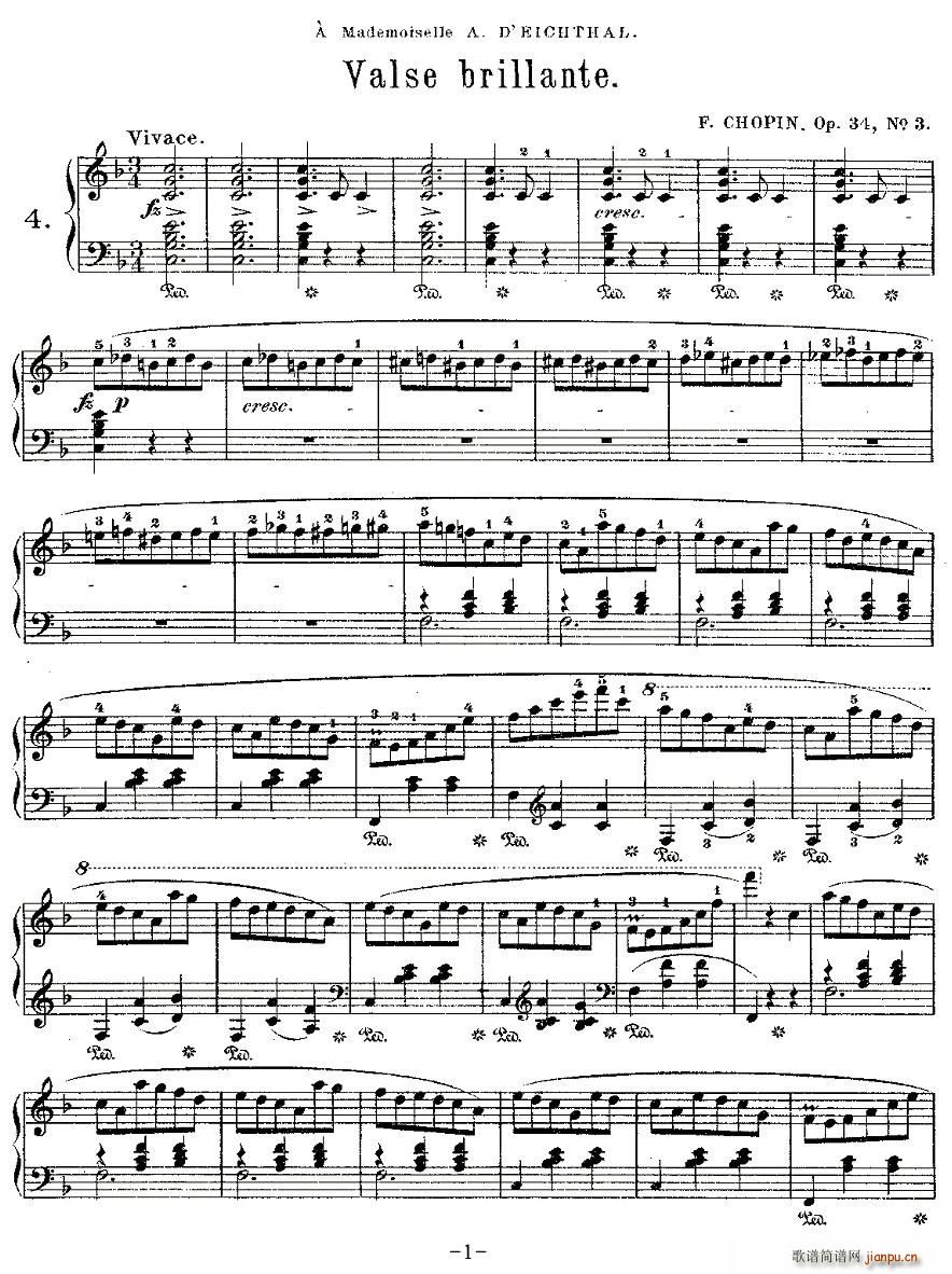 valse brillanteOp.34, No.3(ʮּ)1