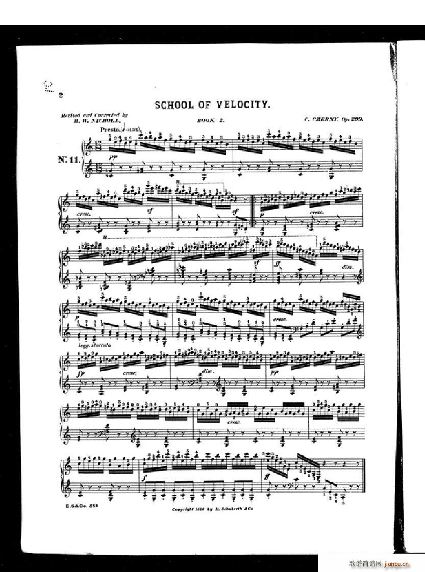 Czerny School of Velocity book 2 Op 299(V)1