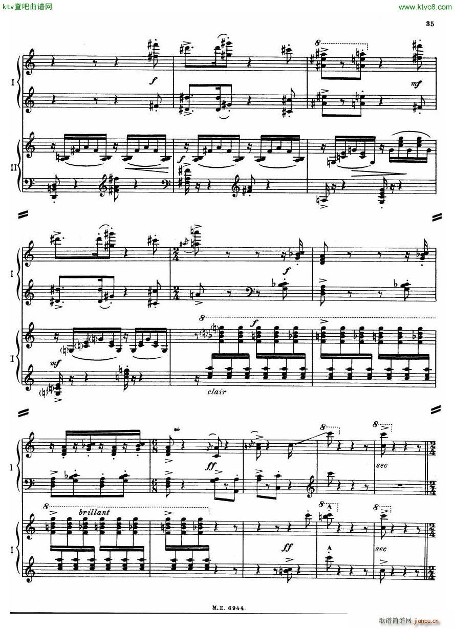 Auric Partita for two pianos(V)35