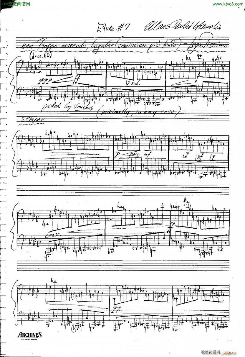 Etude No 7 in E flat minor(V)1