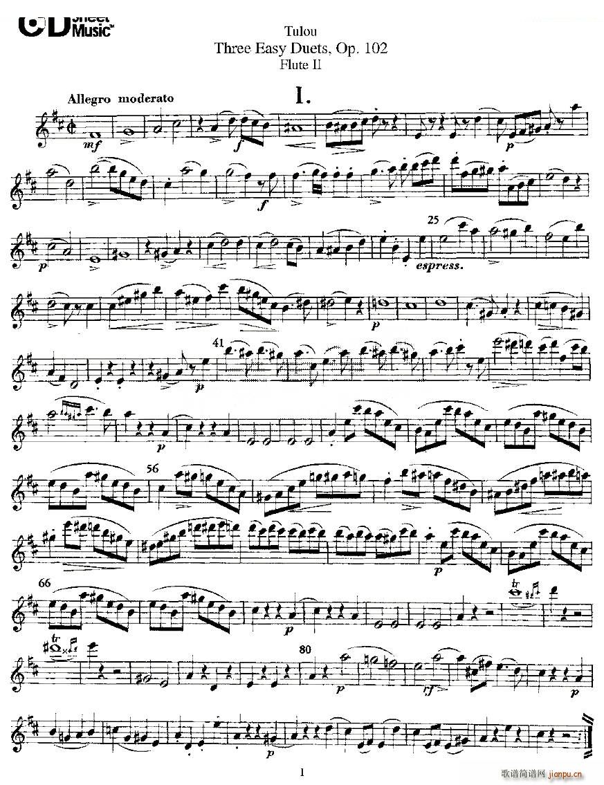 Three Easy Duets Op 102 ֮ڶL(chng) ׺(jin)Ʒ102̖ ~(ѺV)1