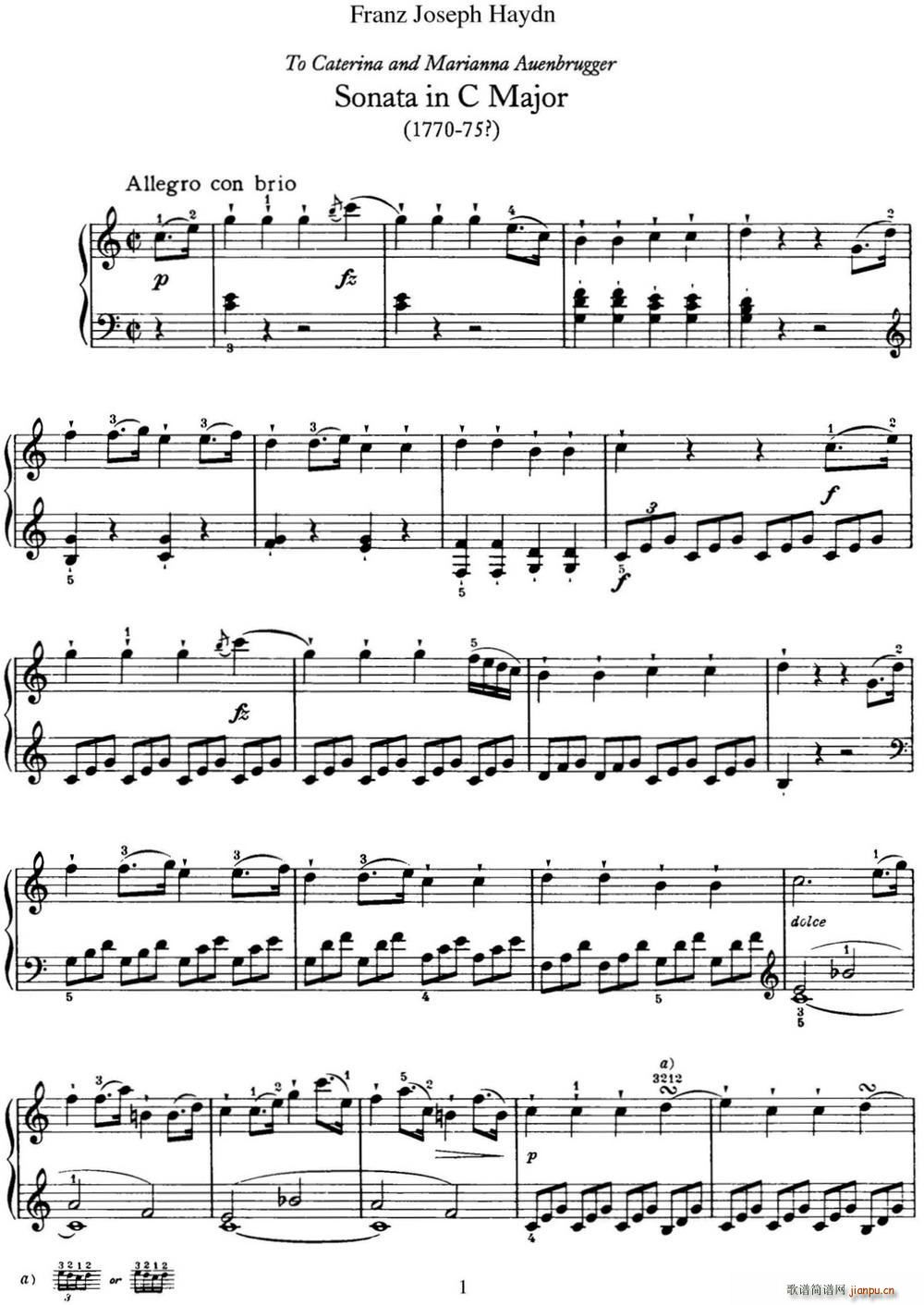 D Q Hob XVI 35 in C major(V)1