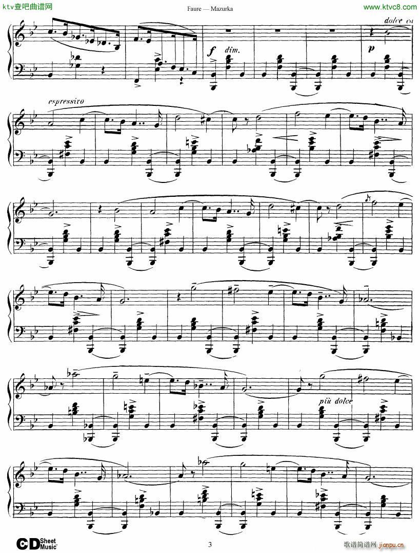 Faure Mazurka Op 32(V)3