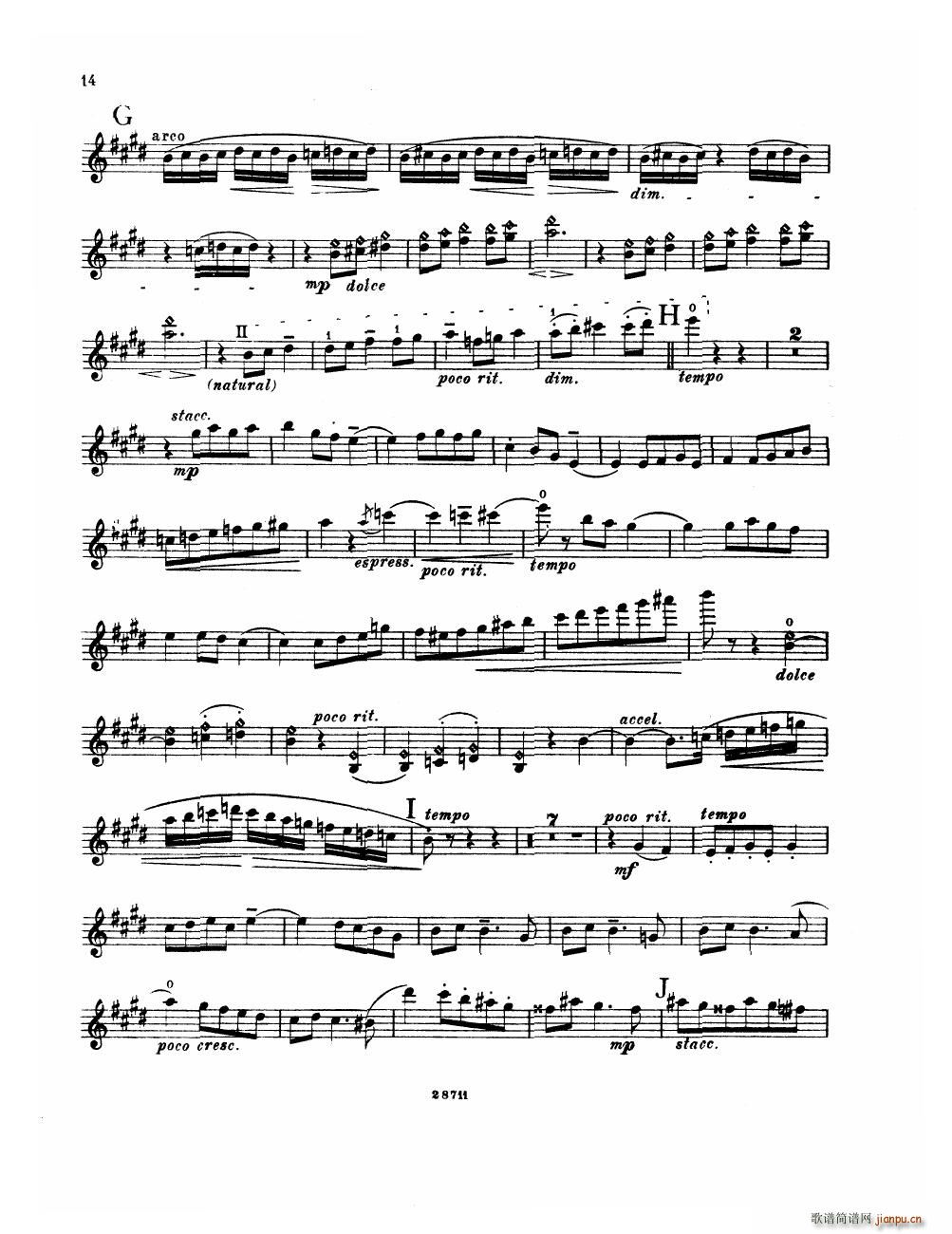 Bowen Suite for violin and piano violin part(V)14