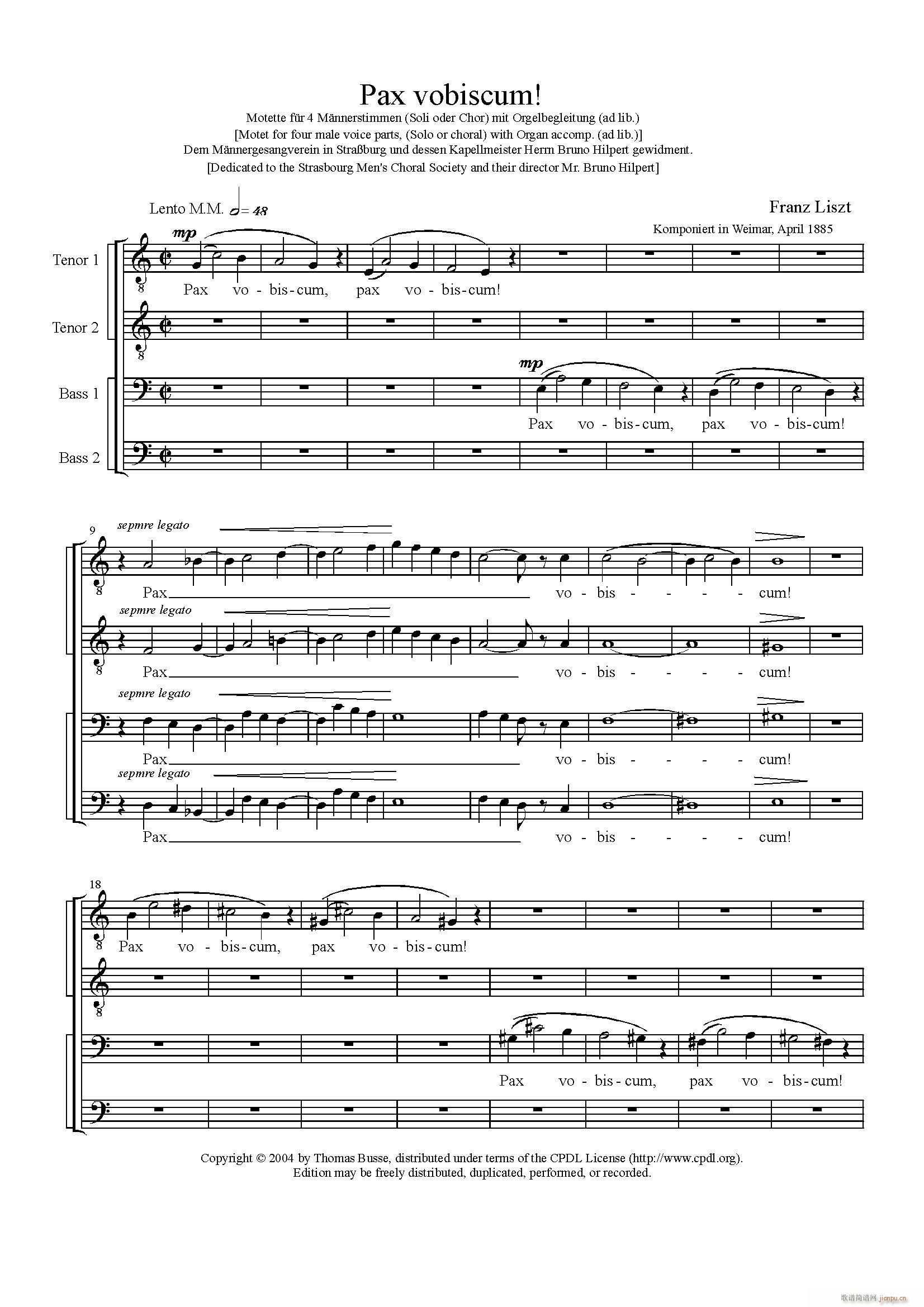 Pax Vobiscum (V)1