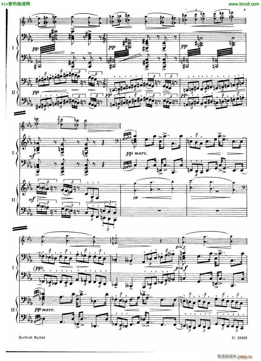 Britten Scottish Ballad op 26 arr for 2 pianos(V)8