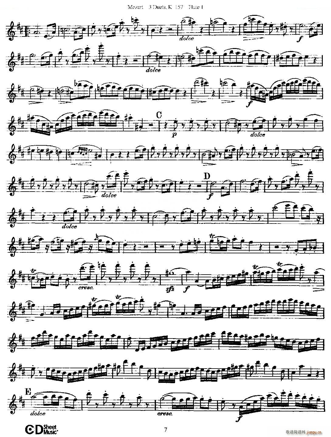 3 Duets K 157 ֮һL(chng)  K157̖ ~(ѺV)7