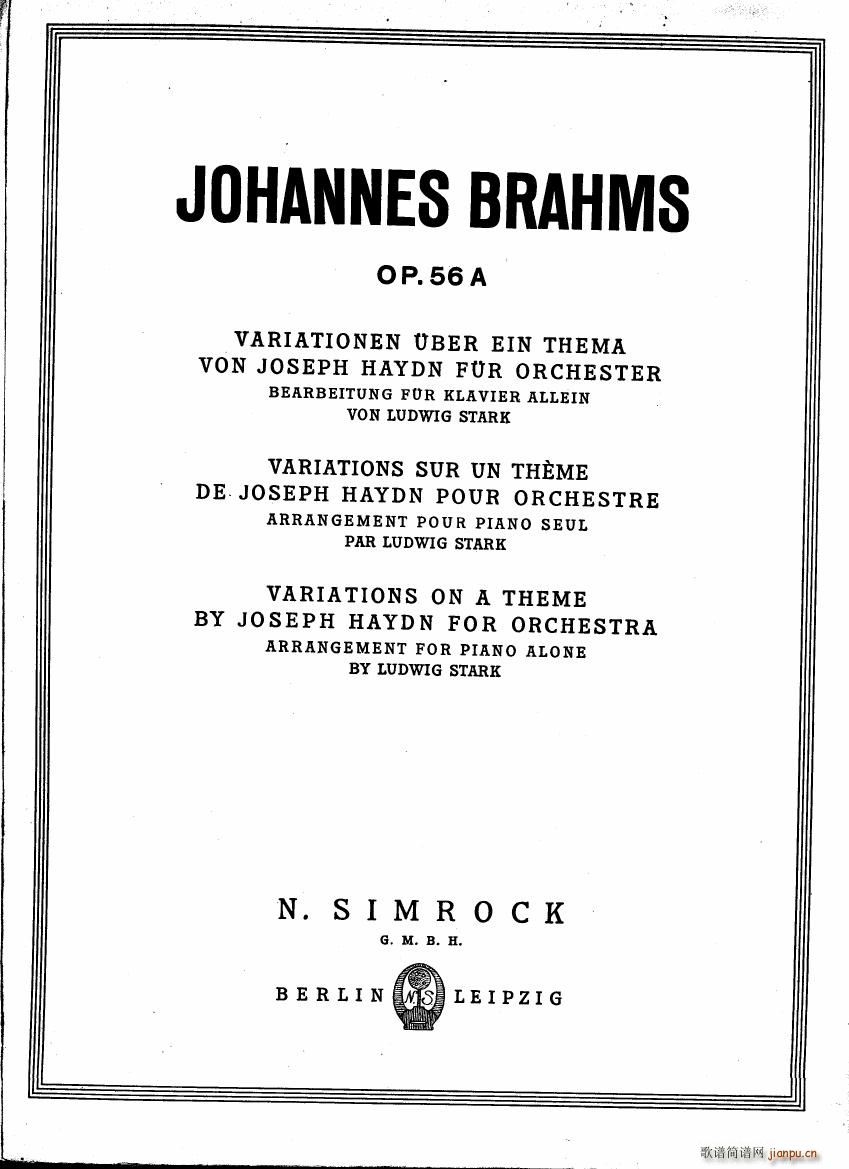 Brahms Stark Haydn Variations pno solo(V)1