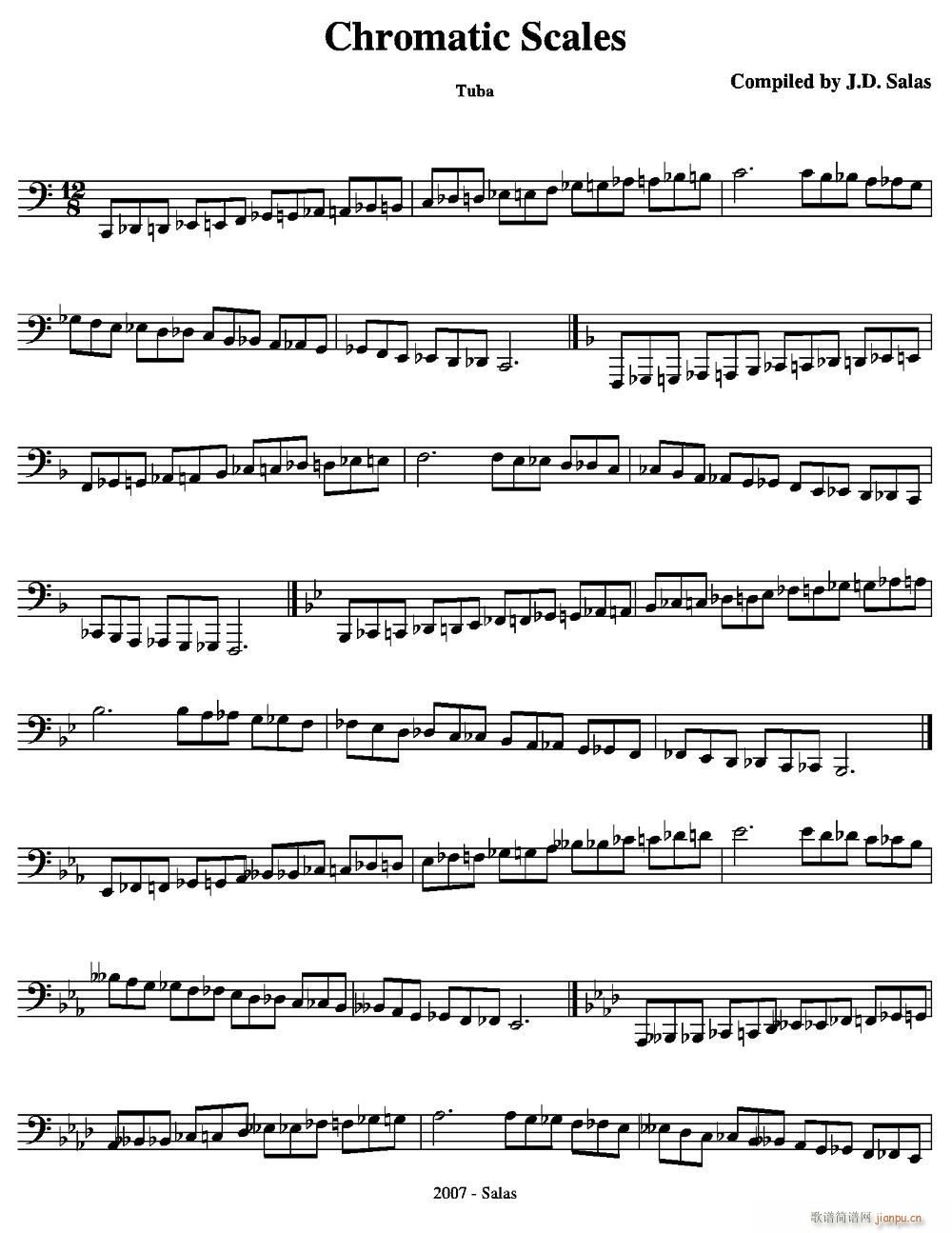 Chromatic Scales Tuba ��̖�����̲��x��(ʮ�ּ�����)1