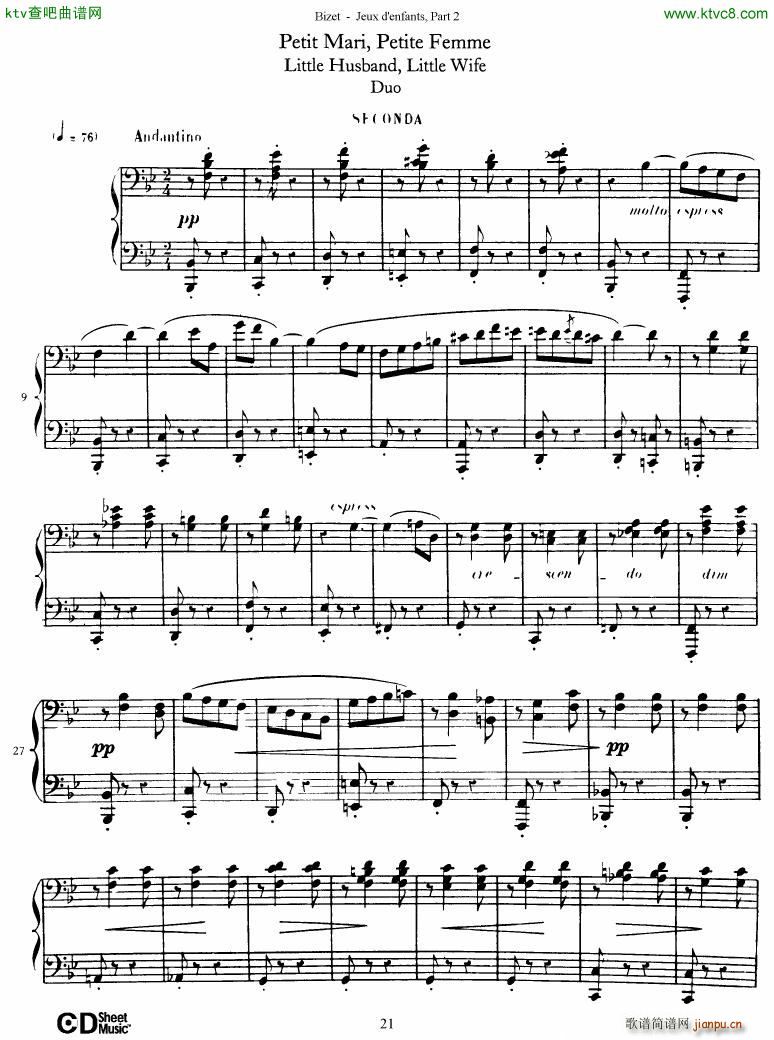 Bizet Jeaux d Enfants Part II(V)22