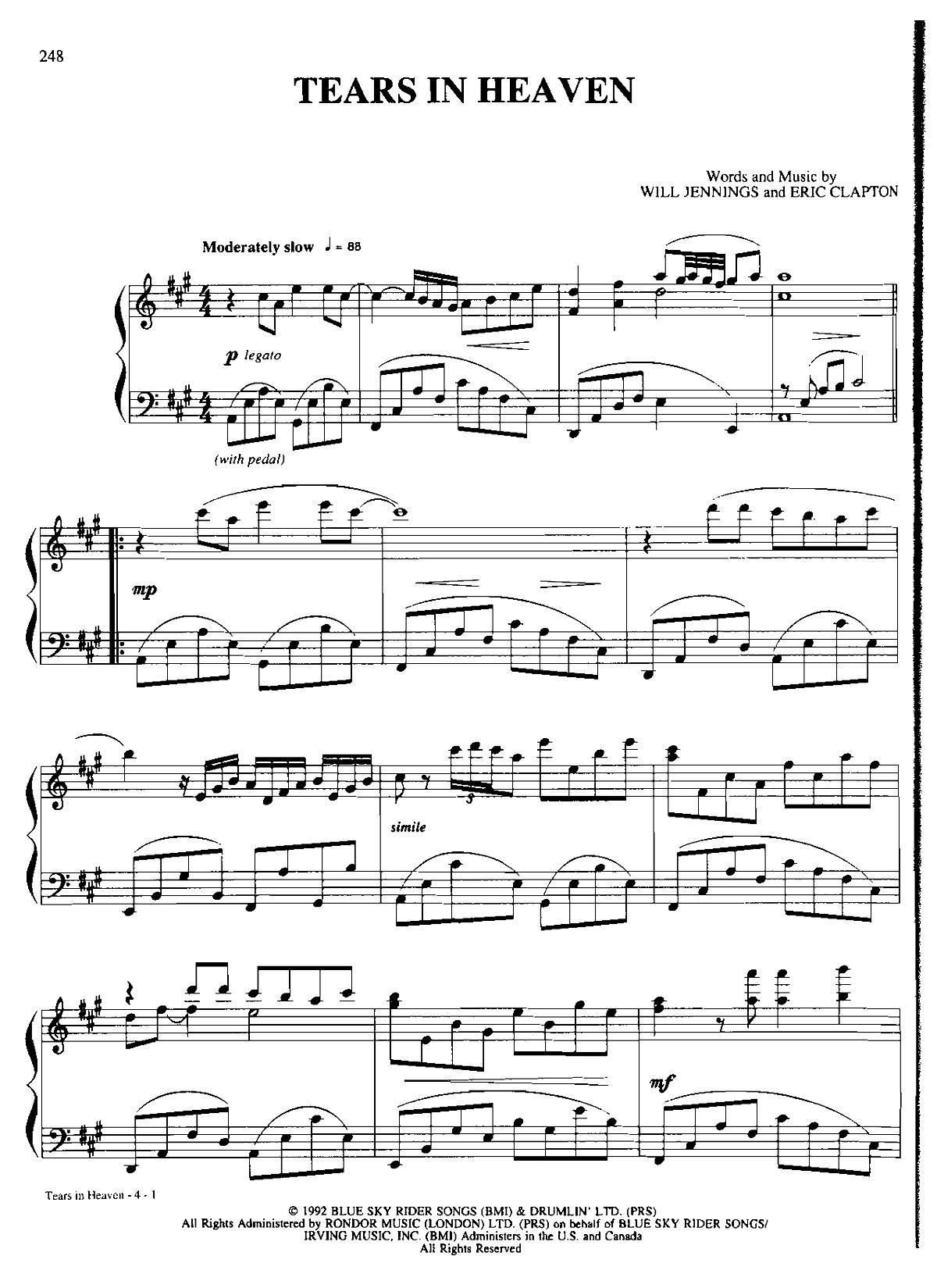 TEARS IN HEAVEN Dan Coates { (V)1