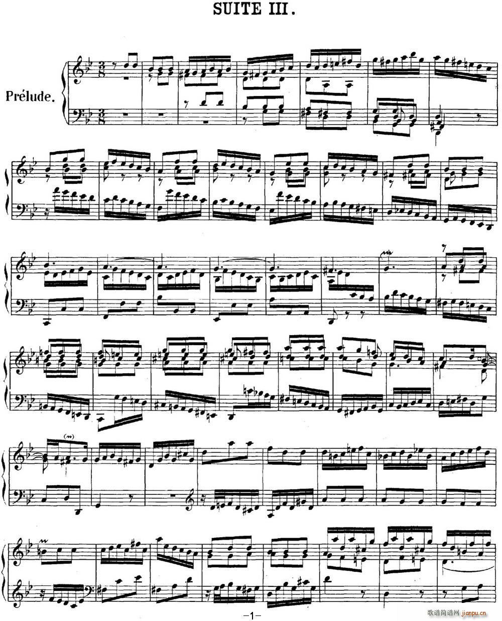 ӢMNo 3 ͺ gС{ 3rd Suite BWV 808(V)1