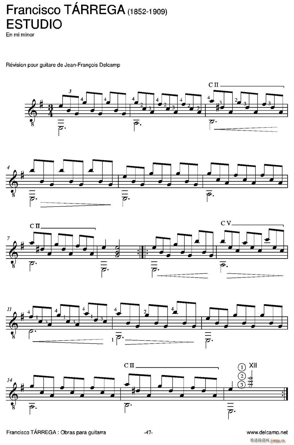 ESTUDIO En mi minor ŵ伪(V)1