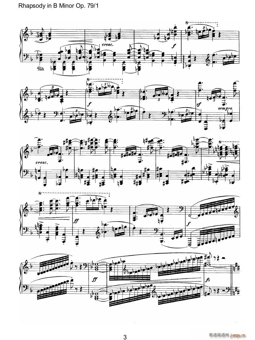 Brahms Rhapsody Op79 1(V)3