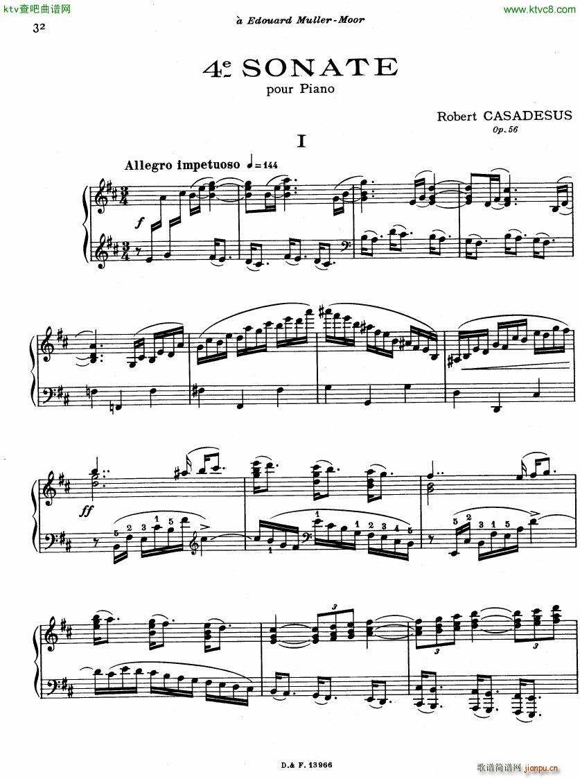 Casadesus Sonata No4 op56(V)1