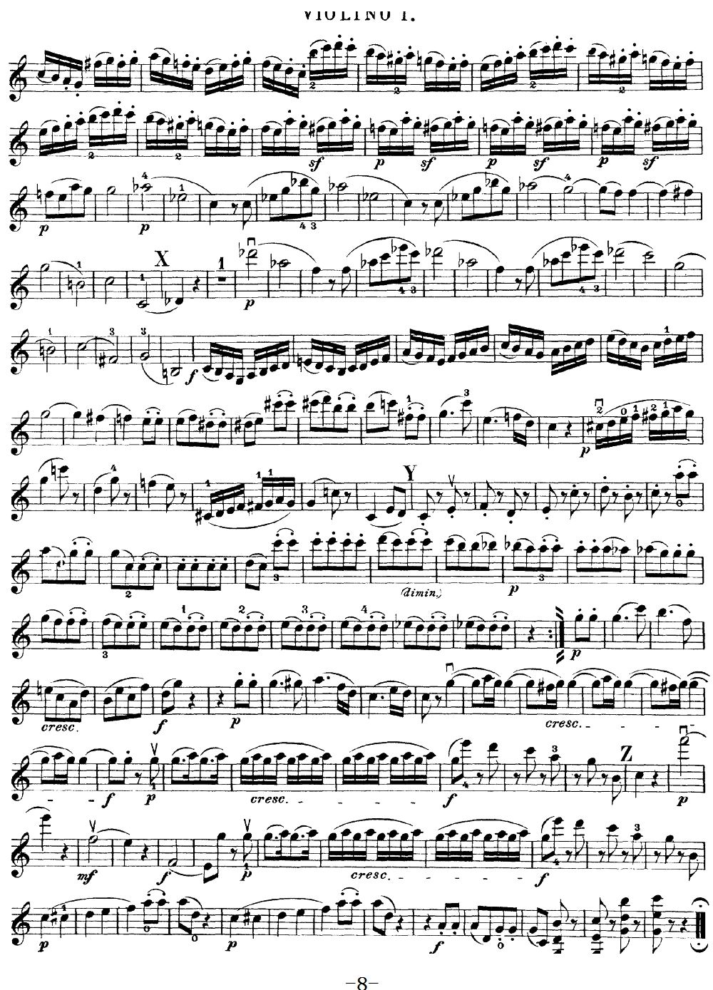 Mozart Quartet No 19 in C Major K 465 Violin 1(ʮּ)8