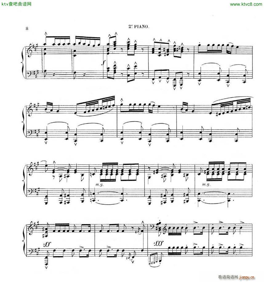 Chaminade Cecil La Sevillane for 2 pianos 4 hands(V)17