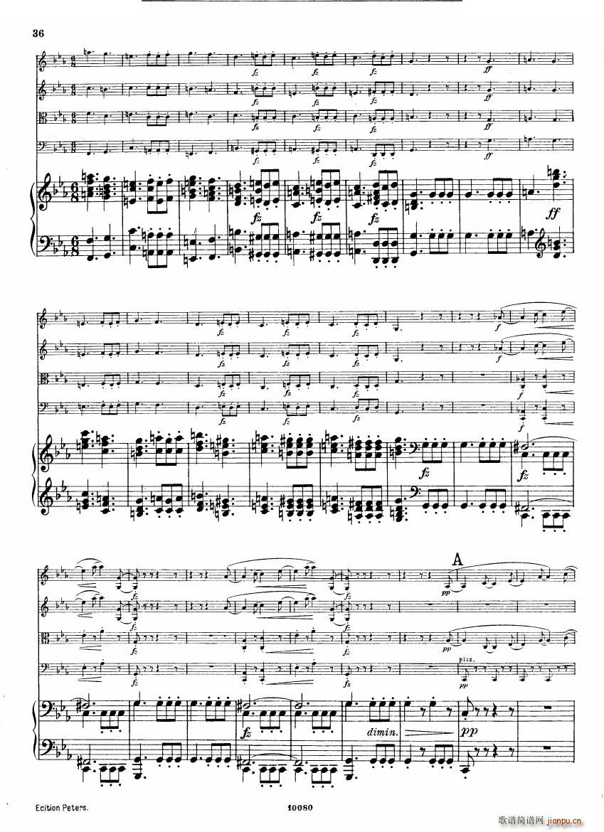 Brahms op 34 Piano Quintet f minor score һ(V)35