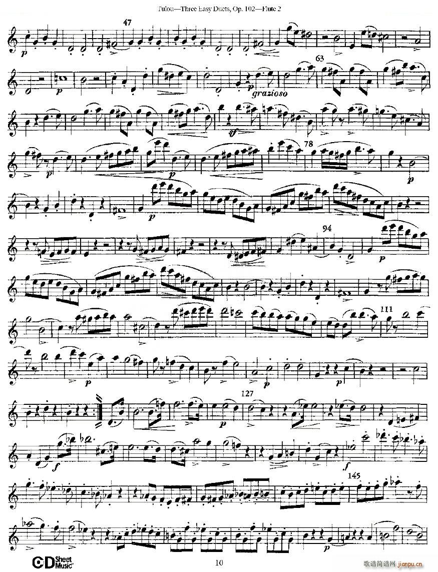 Three Easy Duets Op 102 ֮ڶL(chng) ׺(jin)Ʒ102̖ ~(ѺV)10
