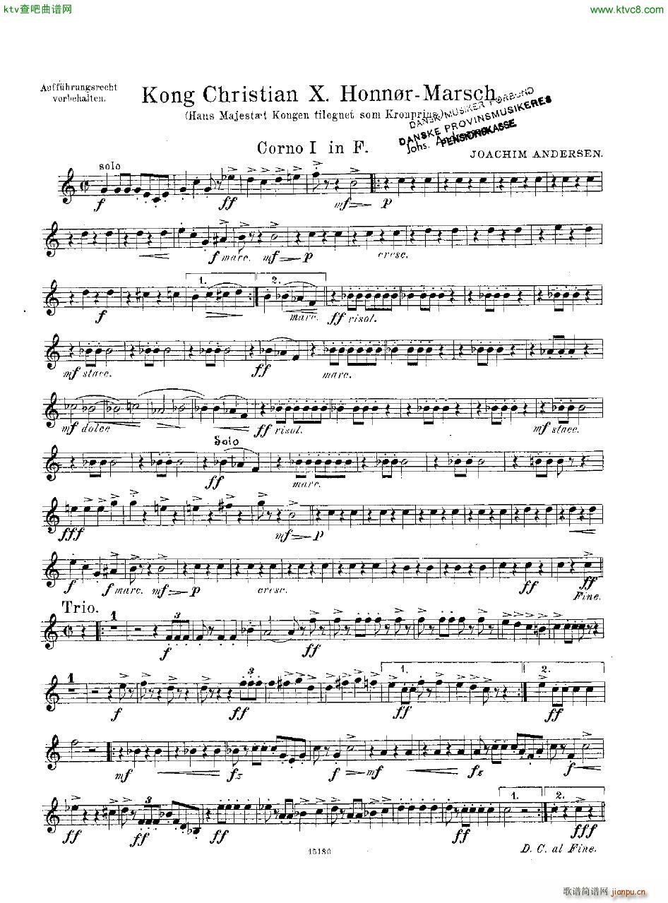 Andersen Kong Christian X Honn rmarsch orch(V)18