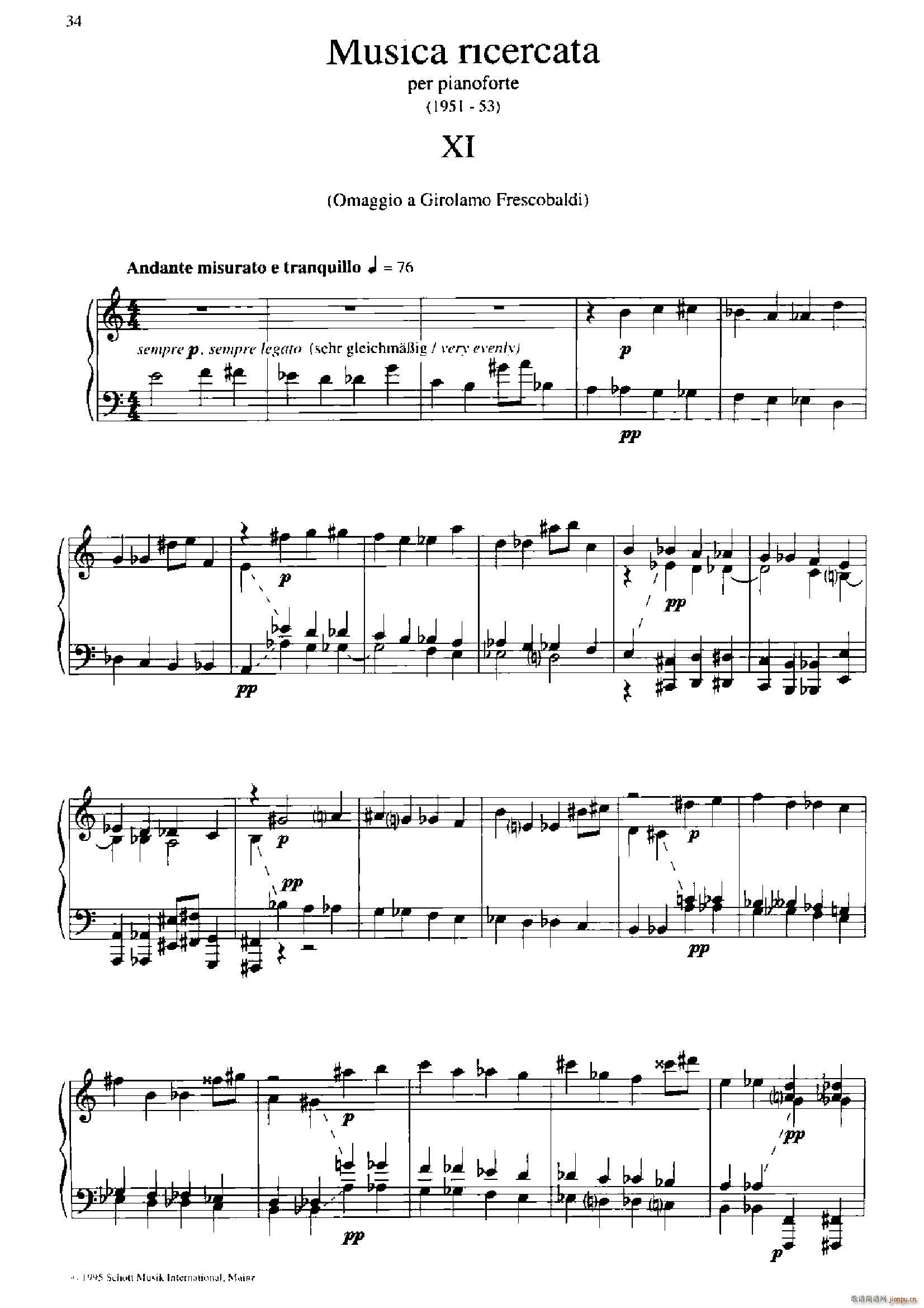 Musica Ricercata (l ) 11(V)1