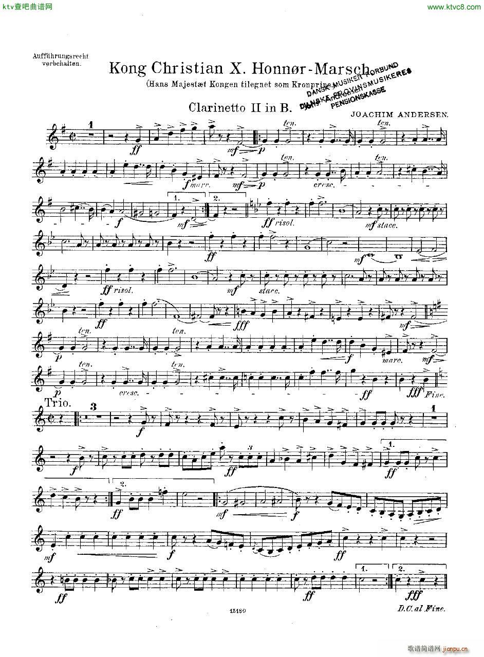 Andersen Kong Christian X Honn rmarsch orch(V)15