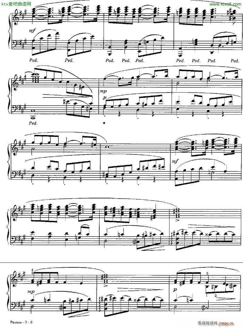 Faure 050 Pavane arr piano solo R Schultz(V)6