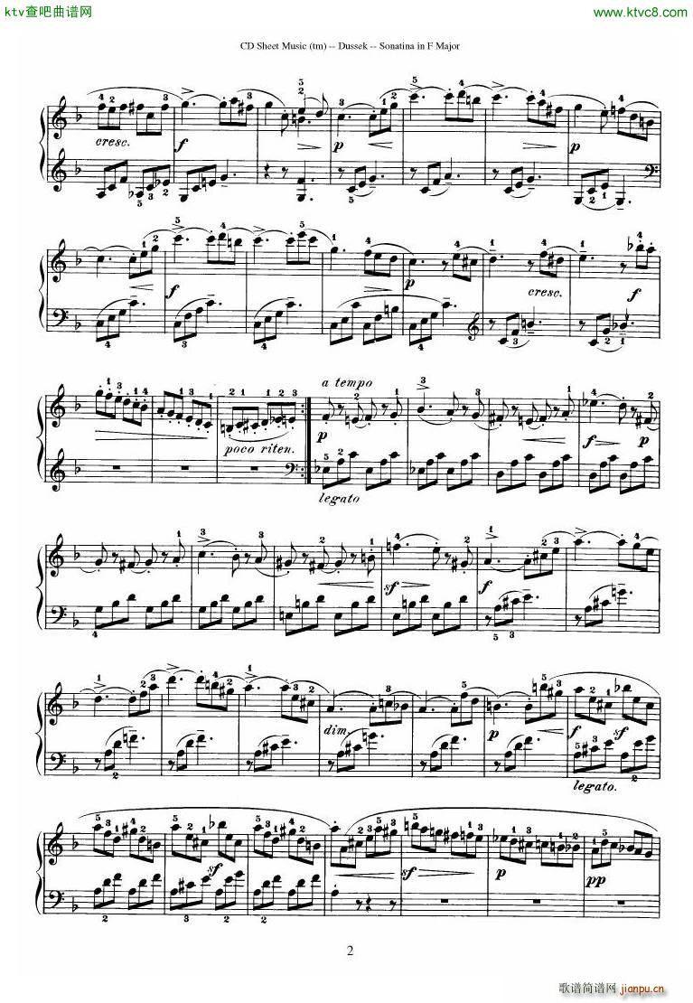 Dussek Sonatina in G Major(V)13