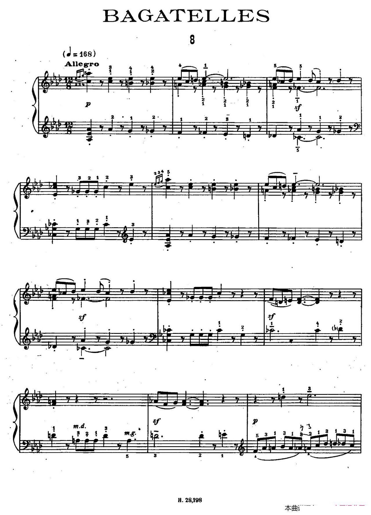 Ten Bagatelles Op 5 10��СƷ 8 ��A���{(ʮ�ּ�����)1