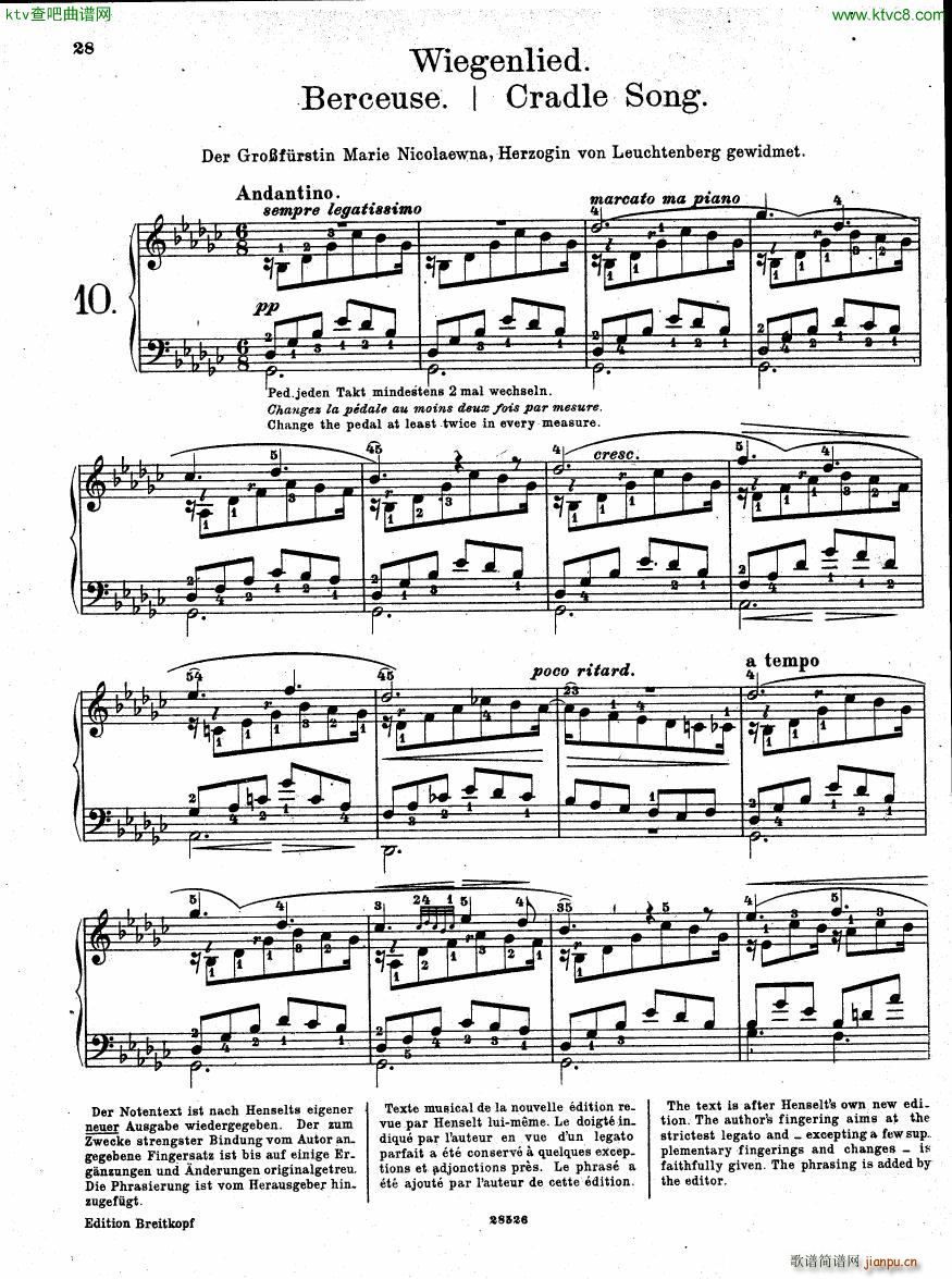 Henselt Piano Solo Album(V)27