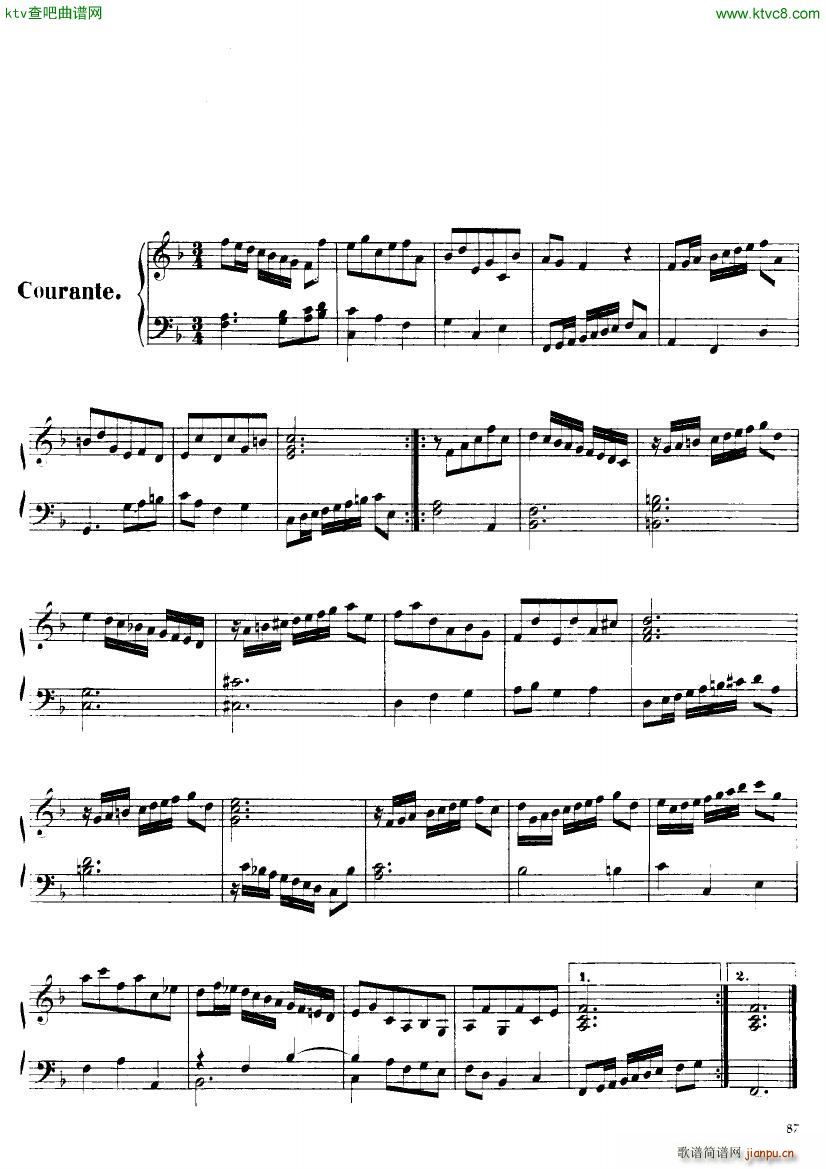 Handel Suite in F major G175 179(V)7