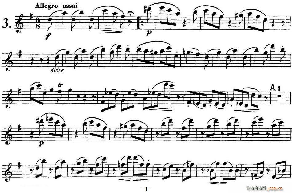 L(chng)ѶྚOp 10 Flute 1 No 3(ѺV)1