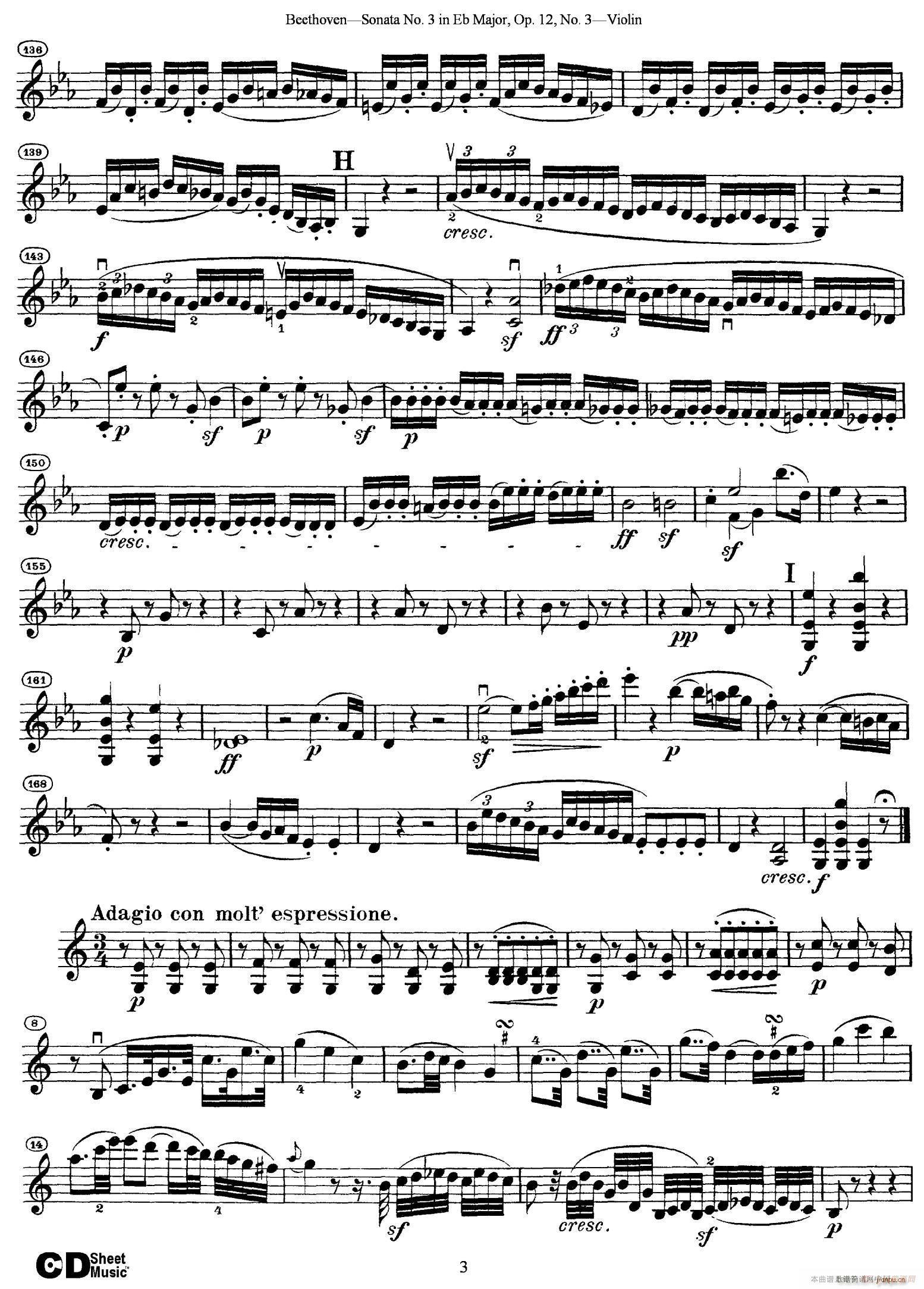 A{ڶСQ Sonata No 2 in A Major Op 12 No 2(СV)3