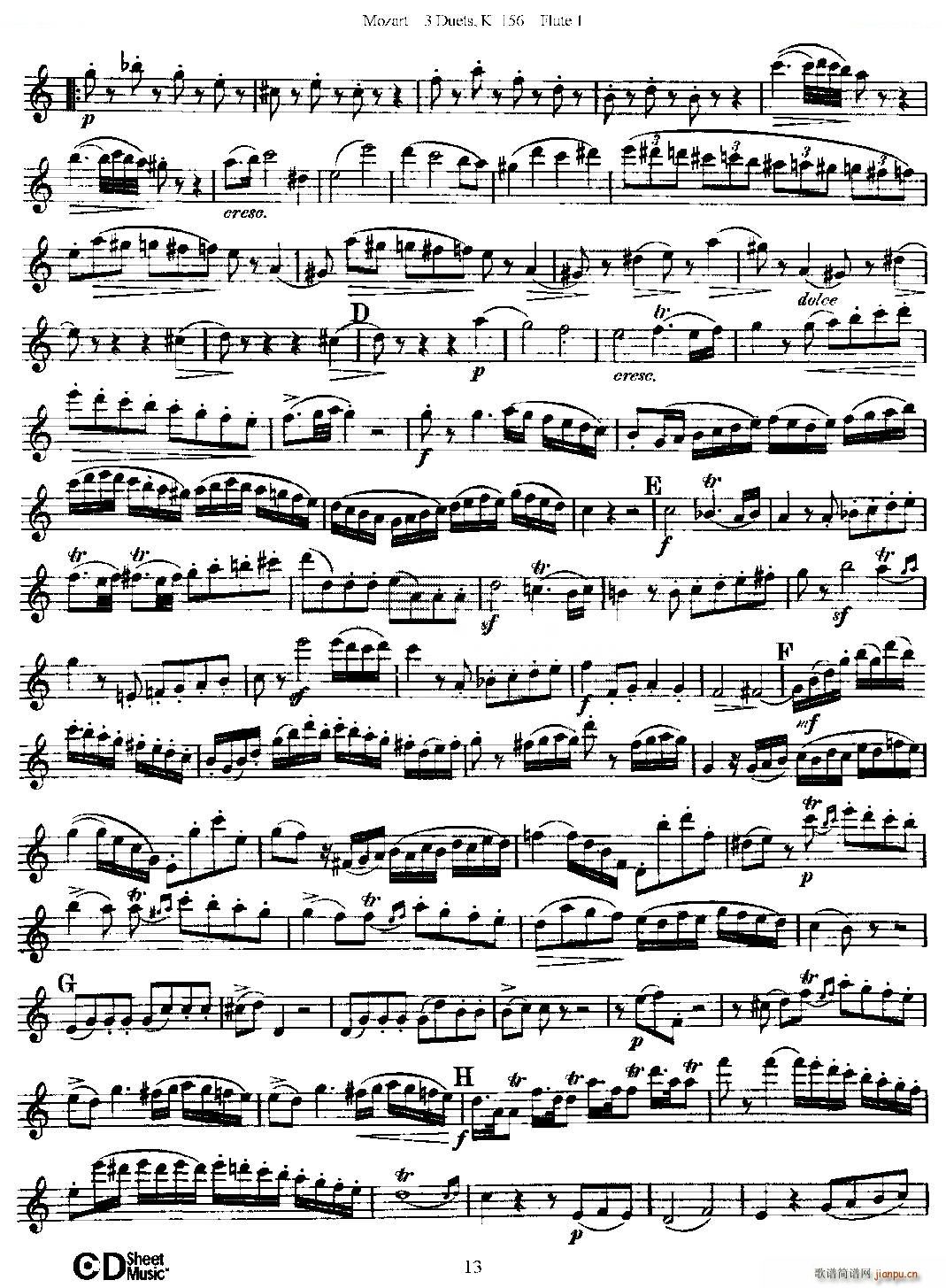 3 Duets K 156 ֮һL(chng)  K156̖ ~(ѺV)13