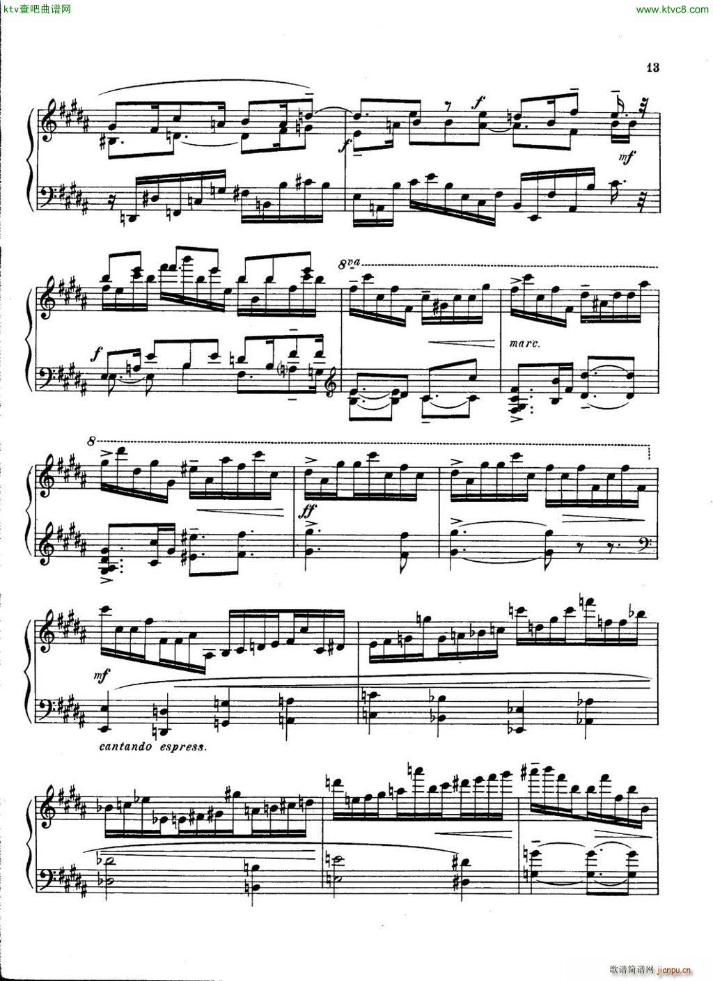 Carter Piano Sonata(V)13