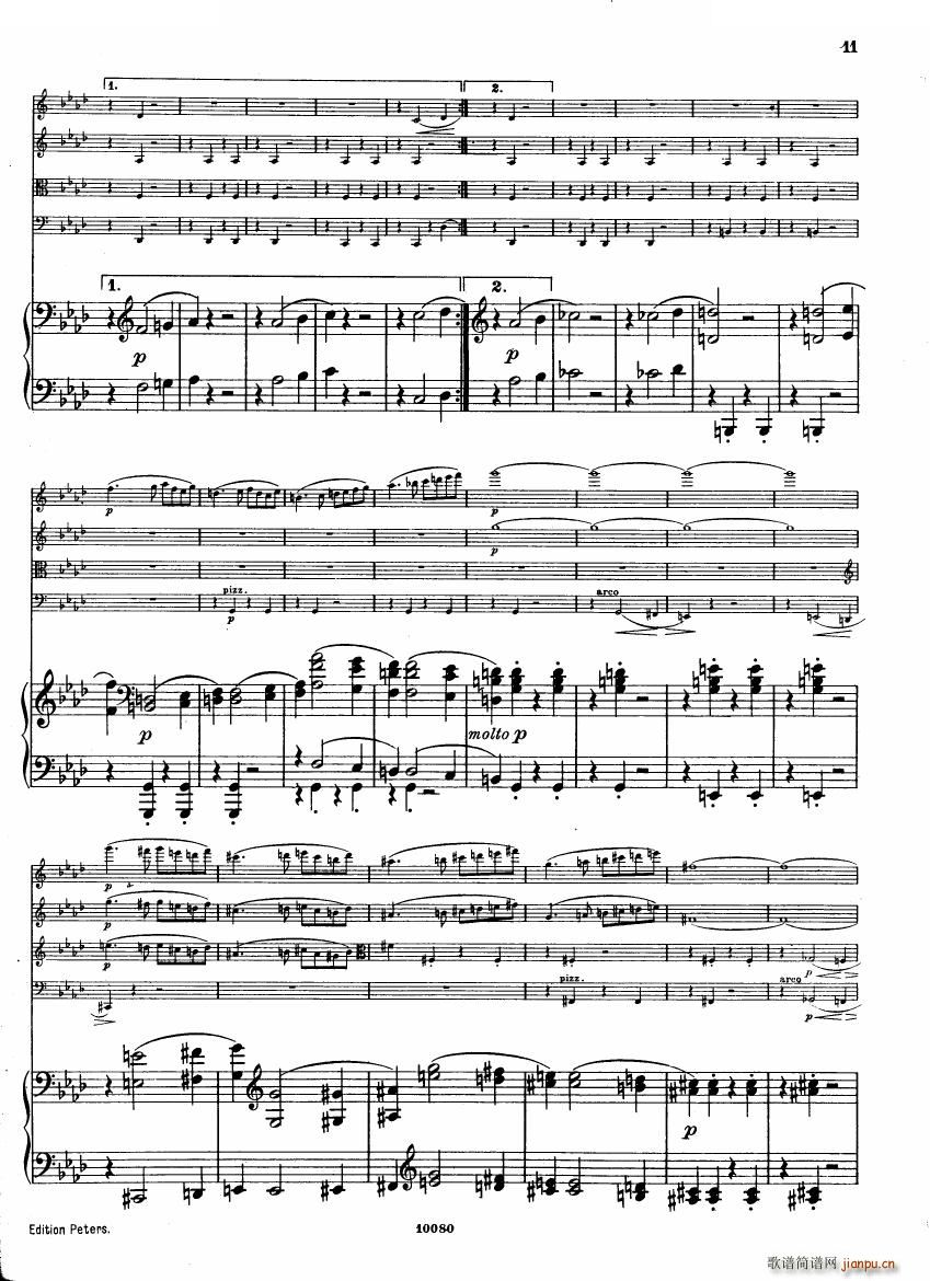 Brahms op 34 Piano Quintet f minor score һ(V)10