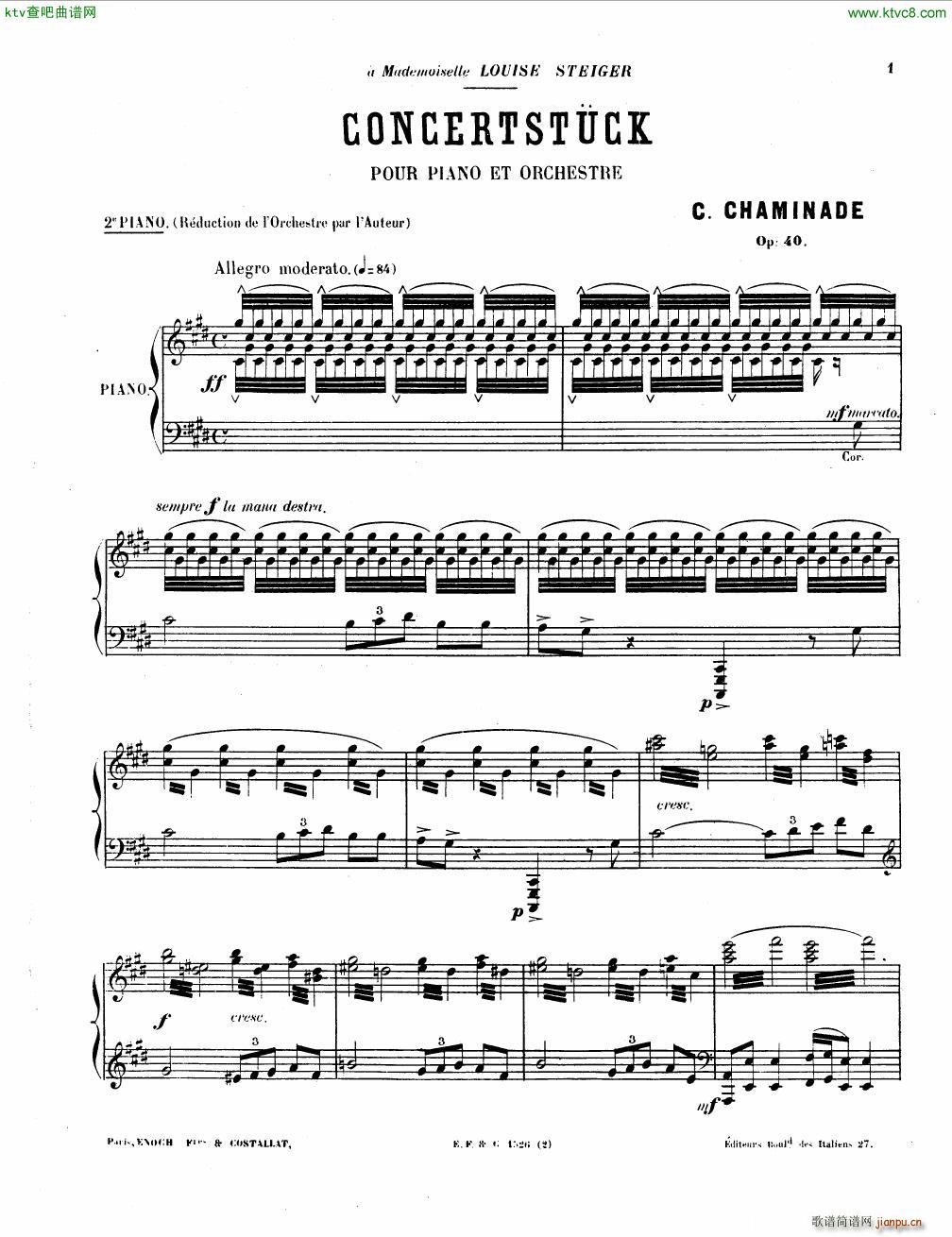 Chaminade Konzerstuck Op 40 reduction(V)29
