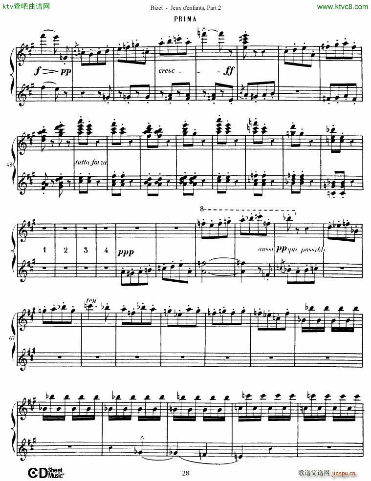 Bizet Jeaux d Enfants Part II(V)29