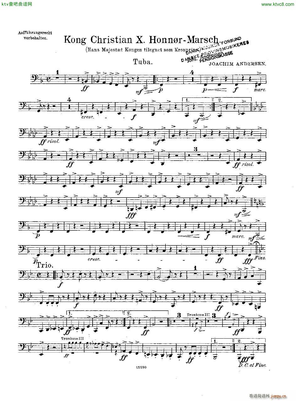 Andersen Kong Christian X Honn rmarsch orch(V)28